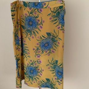Madewell Silk Floral Skirt